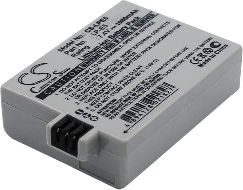 VINTRONS Replacement Battery for Canon EOS 1000D, EOS 450D, EOS 500D, EOS Kiss F in Kuwait