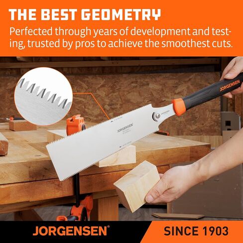 JORGENSEN 10 Inch Pull Saw Replacement Blade, Double Edge SK5 Steel | Tool-free quick change blade with 7-12 and 18 TPI flush cut edges for woodworking, wood trim and hardwood projects in Kuwait