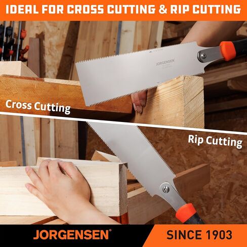 JORGENSEN 10 Inch Pull Saw Replacement Blade, Double Edge SK5 Steel | Tool-free quick change blade with 7-12 and 18 TPI flush cut edges for woodworking, wood trim and hardwood projects in Kuwait
