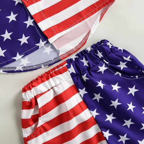 Kuriozud 4th July Outfits Toddler Baby Boy Independence Day Clothes American Flag Button Down Shirt Shorts Set 12 18 24Months 1t 2t 3t 4t 5t in Kuwait