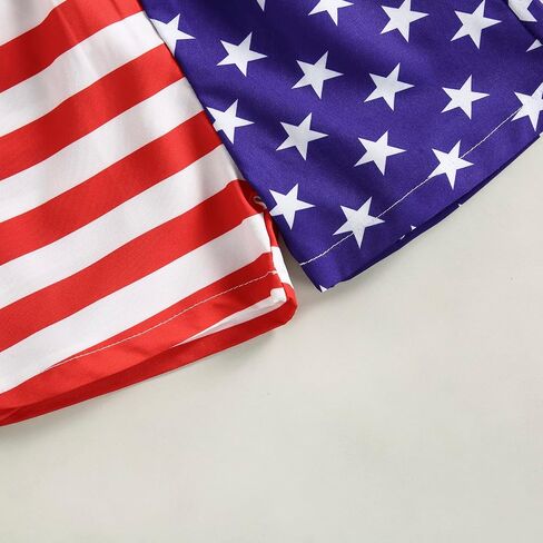 Kuriozud 4th July Outfits Toddler Baby Boy Independence Day Clothes American Flag Button Down Shirt Shorts Set 12 18 24Months 1t 2t 3t 4t 5t in Kuwait