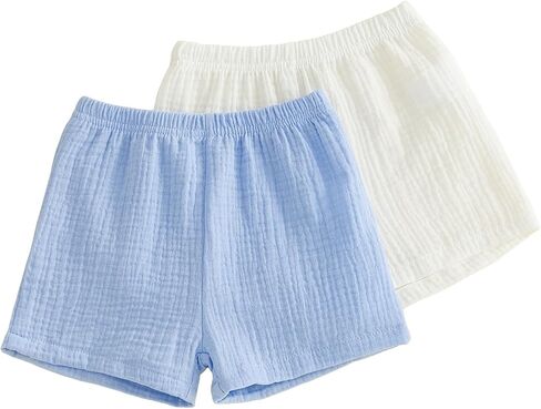 Baby Boys Clothes Set Toddler Infant Boys Button-down Shirt Tops Cotton Gauze Shorts Summer Outfit 2Pack in Kuwait