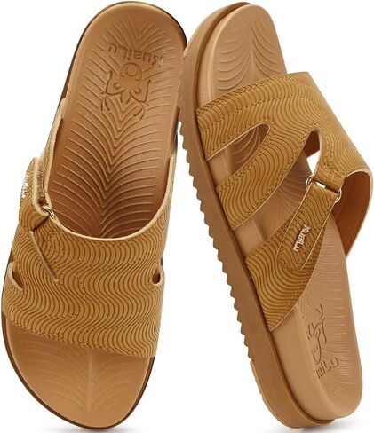 KuaiLu Womens Sandals Khaki-CP Size 9 | Ladies Slides in Kuwait