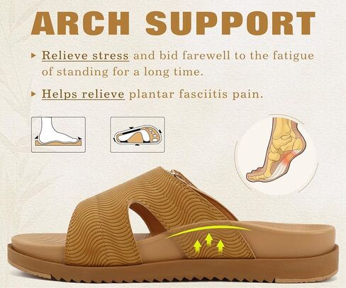 KuaiLu Womens Sandals Khaki-CP Size 9 | Ladies Slides in Kuwait