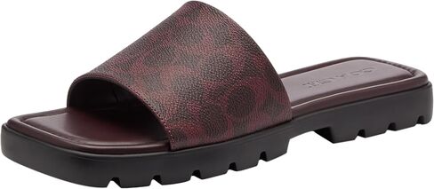 Coach Women's Florence Sandal in Signature Coated Canvas in Kuwait