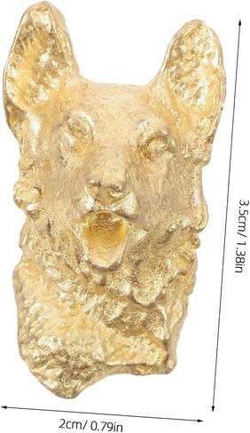 MERRYHAPY Unique Wolf Dog Handhold Cabinet Knobs Vintage Style Strong Brass Easy Install Decorative Pulls for Home in Kuwait