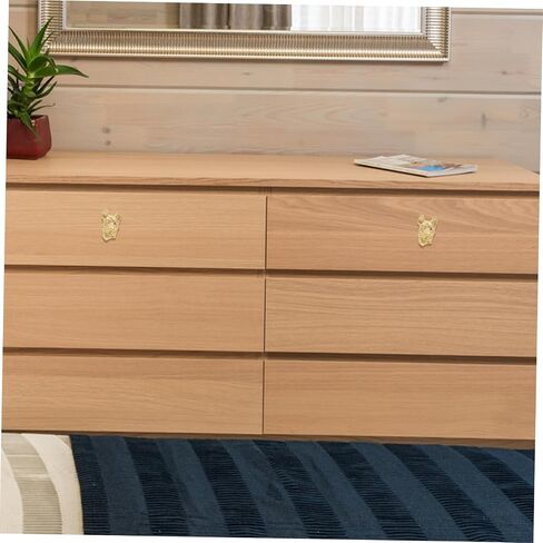 MERRYHAPY Unique Wolf Dog Handhold Cabinet Knobs Vintage Style Strong Brass Easy Install Decorative Pulls for Home in Kuwait