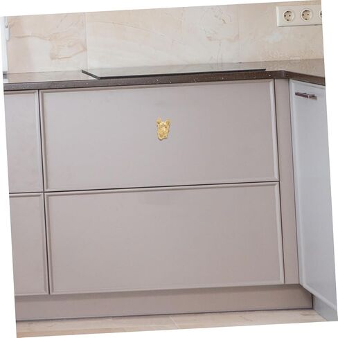 MERRYHAPY Unique Wolf Dog Handhold Cabinet Knobs Vintage Style Strong Brass Easy Install Decorative Pulls for Home in Kuwait