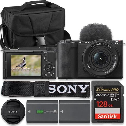 Sony Alpha ZVE10 II - APS-C Interchangeable Lens Mirrorless Content Creators’ Camera - Black - with Lens (Value Bundle) in Saudi Arabia