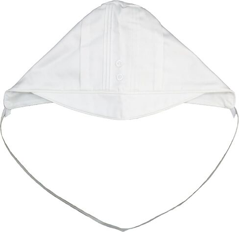 Baby Boys White Cotton Christening Baptism Special Occasion Hats - Pleated12 in Kuwait