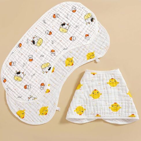 Baby Burp Cloths Muslin Large 22'' by 12'' Burping Cloths for Newborn | For Babies, Burping Cloth in Kuwait