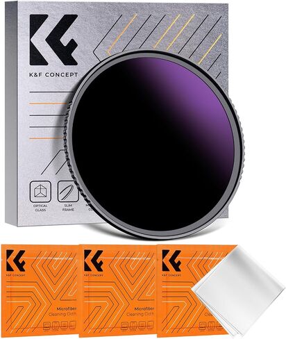 K&F CONCEPT 49mm ND1000000(20 Stops) ND Lens Filter | Fixed Neutral Density Camera Lens Filter with 18 Multi-Layer Coatings (K Series) FN302 in Kuwait