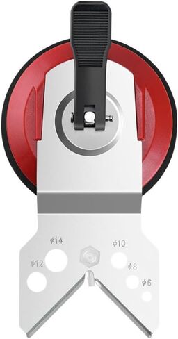 Suction Cup Drill Bit Hole Locator Guide Jig With Stainless Steel Frame For Tile Glass Marble Adjustable For 6-83mm Bits 115Mm Diameter in Kuwait