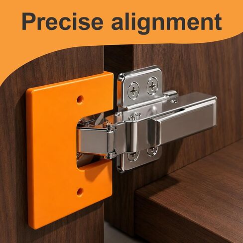 4pcs Cabinet Hinge Jig,2mm Door Jamb Hinge Jig,Orange Woodworking Tools,Magnetic Hinge Adjustment Tool, For Woodworking Cabinet And Wardrobe Doors in Kuwait