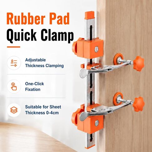 Drawer Slide Installation Jig with Toggle Clamp,Cabinet Hardware Jig with Magnetic Arm Punch Locator, Installing Faster, Straighter, and Smarter(4 Layers) in Kuwait