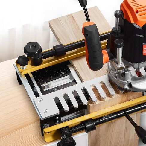 VEVOR Dovetail Jig, 12 in Width, Dove Tailing Router Jigs with 4 Router Bits & 3 Templates, Precise Alignment Dove Tail Jig, Mortise and Tenon Woodworking Tools for Furniture & Wood Cabinet Making | Easy Operation, Sturdy and Durable in Kuwait
