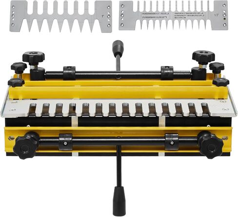 VEVOR Dovetail Jig, 12 in Width, Dove Tailing Router Jigs with 4 Router Bits & 3 Templates, Precise Alignment Dove Tail Jig, Mortise and Tenon Woodworking Tools for Furniture & Wood Cabinet Making | Easy Operation, Sturdy and Durable in Kuwait