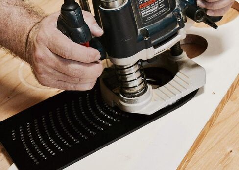 Jasper 280 Pro Router Circle Cutter Jig and J601 Spiral Up Cut Solid Carbide 1/4 Bit Bundle | Cuts Perfect Circles from 1 ½" to 18 3/16" D - Circle Guide Kit Includes Centering Disc & Pivot Pins - Fi in Kuwait