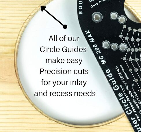 Jasper 280 Pro Router Circle Cutter Jig and J601 Spiral Up Cut Solid Carbide 1/4 Bit Bundle | Cuts Perfect Circles from 1 ½" to 18 3/16" D - Circle Guide Kit Includes Centering Disc & Pivot Pins - Fi in Kuwait