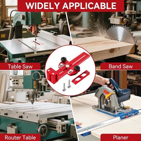 Thin Rip Jig Safety One Way Roller Bearing, Table Saw Jig Guide for Repetitive Narrow Strip Cuts, Fits 3/8" x 3/4" T Slot & U Slot, 1/4" x 3/8" T-Slot, Works with Table Saw, Band Saw & Router Table in Kuwait