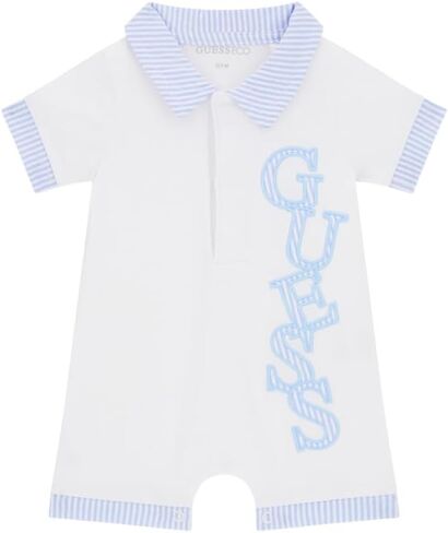 GUESS Baby Boys' Eco Stretch Jersey Seersucker Romper in Kuwait