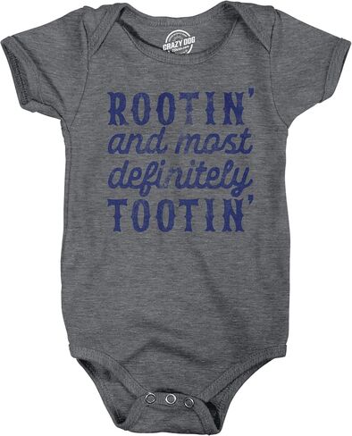 Crazy Dog T-Shirts Rootin and Most Definitely Tootin Jumper for Infants | Funny Onesies, Graphic Clothes for Baby, Cool Adult Humor Onesie, Sarcastic, Super soft blend, Novelty Onesie in Kuwait