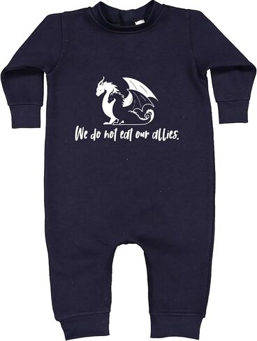 We Do Not Eat Our Allies Fourth Wing Basgiath Infant Fleece Rompers, Warm, Adorable in Kuwait