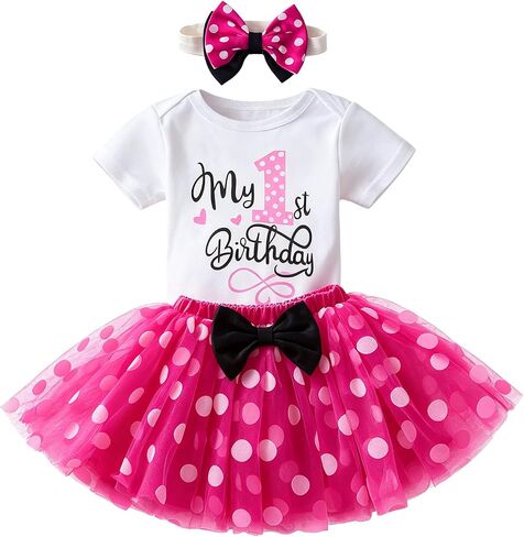 NNJXD Baby Girl 1st Birthday Party Outfits Sets Tutu Toddler Infant Clothes | Toddler Girl Clothing in Saudi Arabia