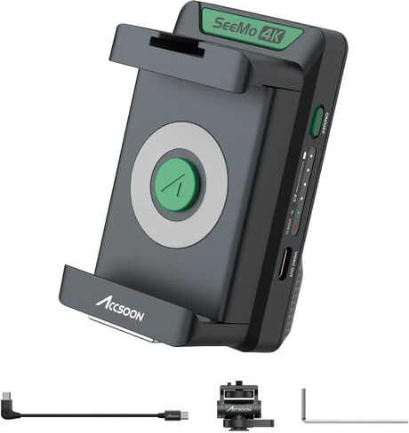 Accsoon SeeMo 4K Android HDMI Video Transmitter Adapter for Smartphone, with Real-Time Monitoring I Live Streaming I Monitor Features I Charging While Monitoring in Kuwait