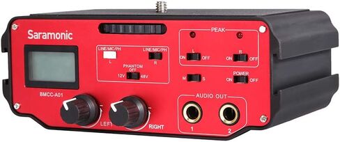 Saramonic BMCC-A01 2 Channel XLR Audio Adapter for BlackMagic Design Camera (Black / Red) in Kuwait