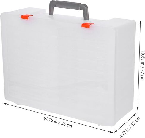 VANZACK Photo Storage Box and Craft Keeper with Handle, Multi-functional Photo Case Container for Organizing Pictures and Scrapbook Supplies, Portable Archival Storage for Home and Office in Kuwait