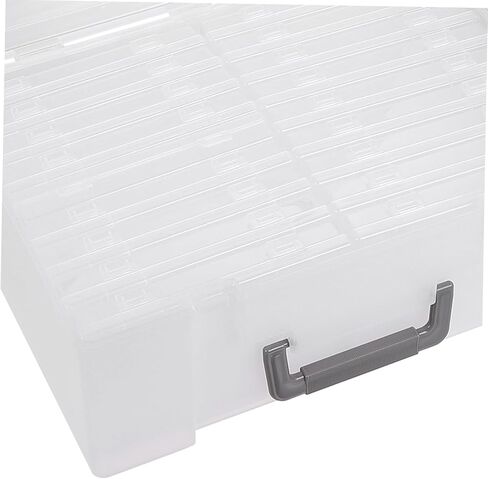 VANZACK Photo Storage Box and Craft Keeper with Handle, Multi-functional Photo Case Container for Organizing Pictures and Scrapbook Supplies, Portable Archival Storage for Home and Office in Kuwait