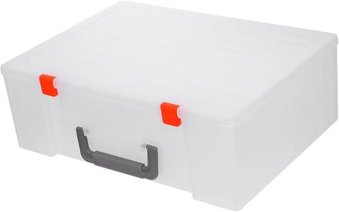 VANZACK Photo Storage Box and Craft Keeper with Handle, Multi-functional Photo Case Container for Organizing Pictures and Scrapbook Supplies, Portable Archival Storage for Home and Office in Kuwait