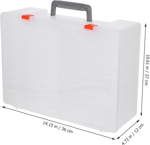 Photo Storage Case Organizer Box with Handle Large Archival Photo Keeper for Craft Supplies and Document Sorting in Kuwait