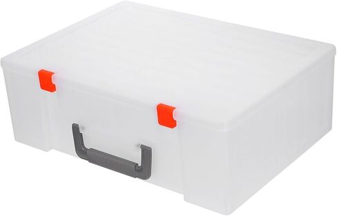 Photo Storage Case Organizer Box with Handle Large Archival Photo Keeper for Craft Supplies and Document Sorting in Kuwait