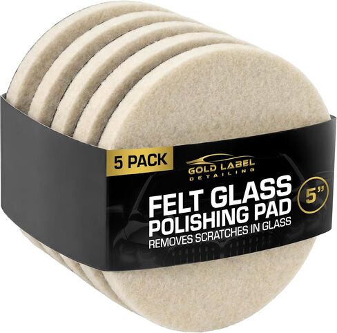 Glass Polishing Pad Discs for Use with Cerium Oxide 5 Pack | 3", 5" and 6" | Remove Scratches and Scuffs in Windshields, Windows, Table Tops and More (3") in Saudi Arabia