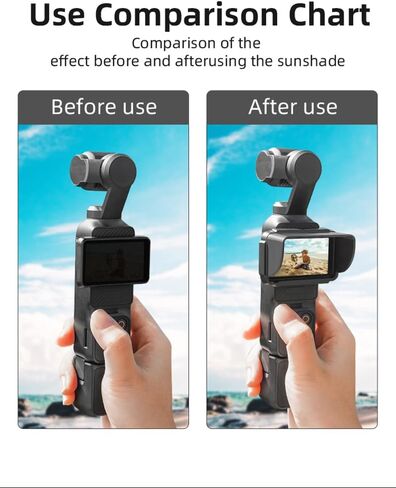 for DJI Osmo Pocket 3 4 Screen Sunshade Cover Hard PC Sun Hood Protector Accessories in Kuwait