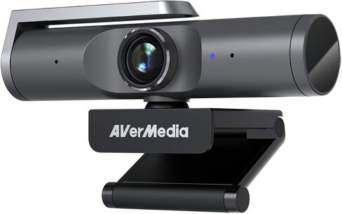 AVerMedia 4K webcam for PC, Gaming Camera for Streaming, Video Calls, Built-in Mic, Privacy Cover, for Teams, Google Meet, Zoom, OBS and more, for PC/Mac - PW513 Live Streamer CAM in Kuwait