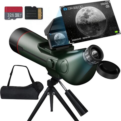 Smart Telescope,Refractor Auto-Focus Portable Digital Electronic Telescopes | with 4K Astrophotography Camera, Internal And External Dual Screens Spotter for Adults and Beginners Astronomy in Kuwait