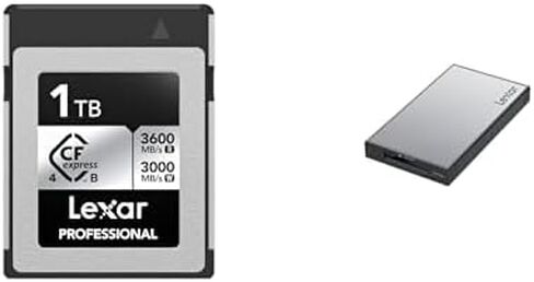 Lexar 512GB CFexpress Type A Silver 4.0 Card, 1750/1650 MB/s, 8K Video | Compatible w/ Sony Alpha/FX Cameras, Filmmakers, Photographers, Videographers, Water/Dust/Drop Resistant, LCAEXS4512G-RNENU in Kuwait