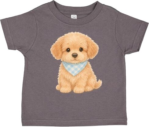 inktastic Cute Fluffy Puppy with Blue Bandana Toddler T-Shirt in Kuwait