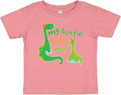inktastic My Auntie Loves Me Dinosaur Baby T-Shirt in Kuwait