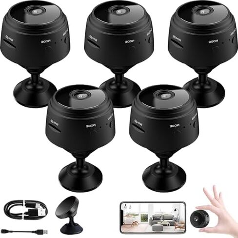 Orbicam Mini Security Camera - 1080p HD, Night Vision, Motion Detection, Magnetic Design, Smart App Control - 3-Pack Indoor/Outdoor Surveillance System in Kuwait
