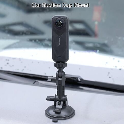 PellKing 360° Suction Cup Mount Handlebar Mount Kit for Insta360 AcePro2/X5/X4,360 Degree Adjustable Suction Cup Aluminium Handlebar Mount Compatible for Osmo Action 6/5/4/3GoPro 13/12/11/9,and More in Kuwait