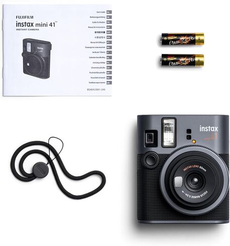 INSTAX mini 41 Instant Camera, Simple Operation with Auto Exposure, Built-in Flash, Selfie Lens, and Close up Mode,a Classic Design Camera which uses All mini Films Sold Separately in Kuwait