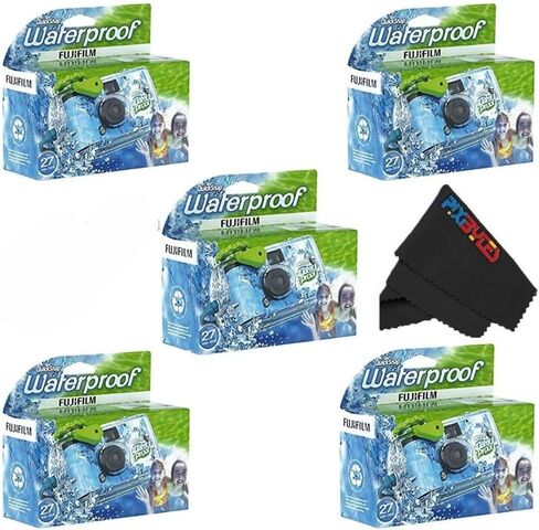 Fujifilm QuickSnap Waterproof 35mm Single Use Camera with Bonus Microfiber Cleaning Cloth... in Kuwait