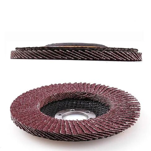 10 Pack 60 80 Grit Flap Discs 115mm 4.5" x 7/8" T27 for 4 1/2 Inch Angle Grinder Flap Wheels Heavy-Duty Grinding & Sanding Discs for Metal, Wood, Stainless Steel (Brown, 115, 60Grit, Medium) in Kuwait