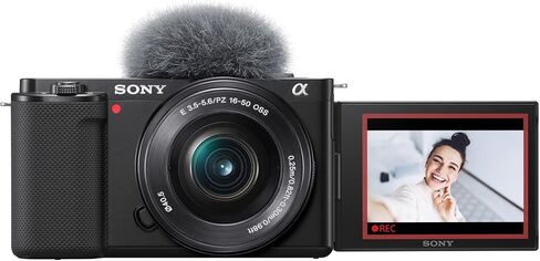 Sony Alpha ZV-E10 - APS-C Interchangeable Lens Mirrorless Vlog Camera Kit - Black (Renewed) in Kuwait