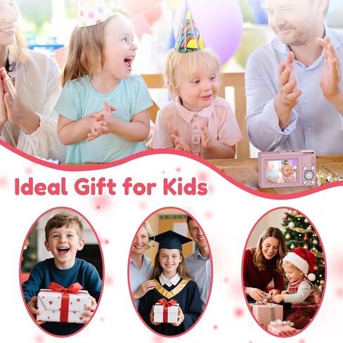 Digital Camera, FHD 4K Digital Point and Shoot Camera with 16X Zoom Anti Shake, 48MP Compact Small Camera with 32GB Card for Boys Girls Kids in Kuwait