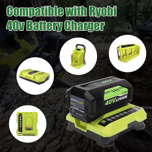 Enermall 1Pack 7.5Ah OP40601 Replacement for Ryobi 40V Battery Compatible with Ryobi 40 Volt Battery Lithium OP4040 OP40401 OP4026 OP40261 OP4050 OP40201 Compatible with 40V Battery Power Tools | Compatible with Ryobi 40 Volt Battery Lithium OP4040 OP4040 in Saudi Arabia